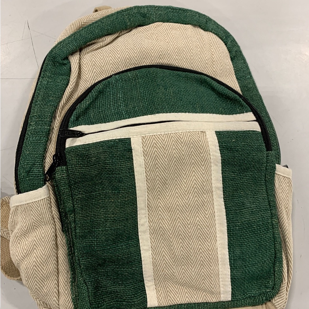 Ruana Unisex Lightweight 100% Natural Hemp Handmade Backpack